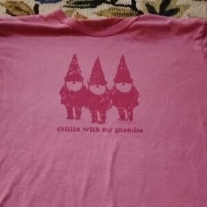 Men's Pink Large David & Goliath Gnomes Shirt